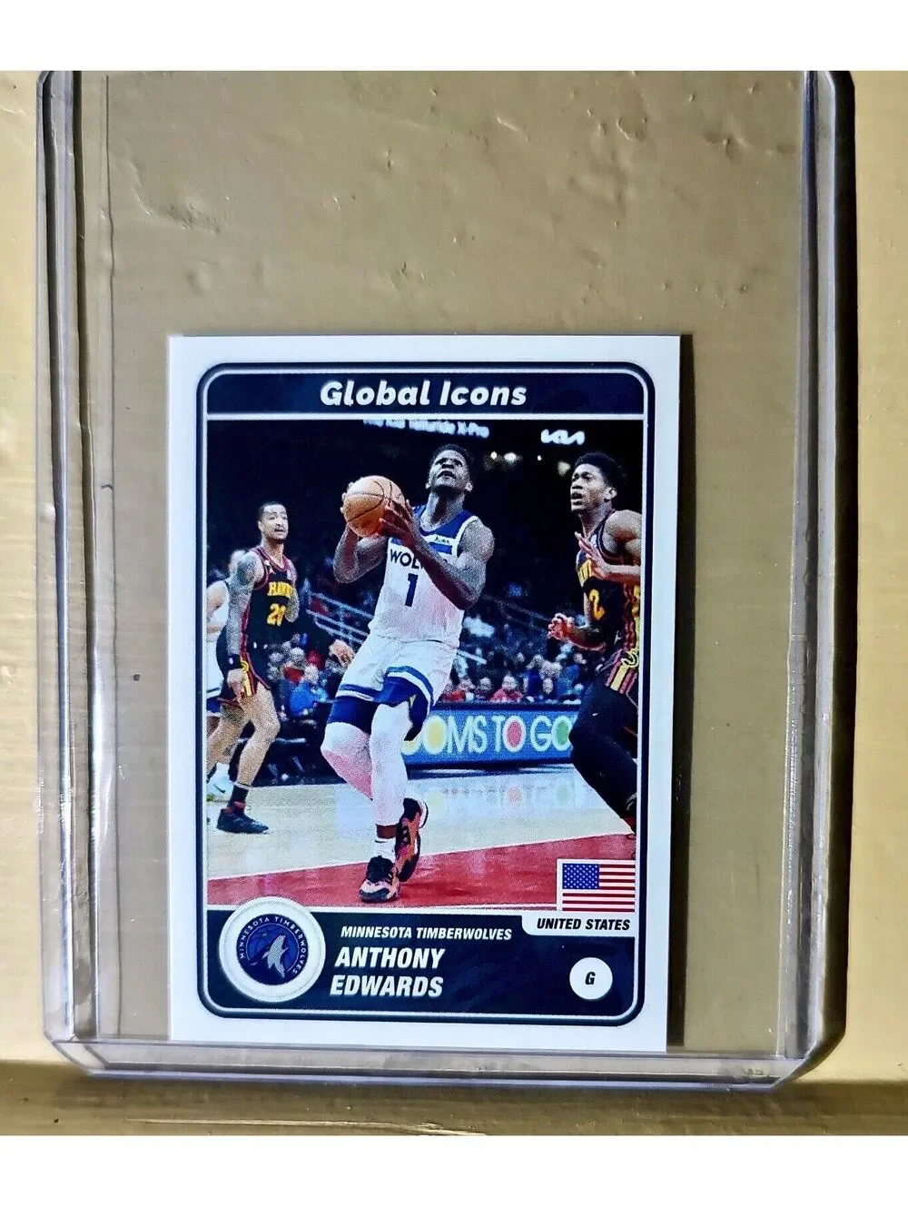 2023-24 Anthony Edwards Panini NBA Basketball #72 Global Icons Sticker